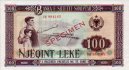 100 Lekë Albanesi (1976) Specimen: Fronte