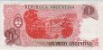 Argentinian 1 Peso Argentino ND(1984): Reverse
