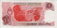 Argentinian 1 Peso Argentino ND(1984): Reverse