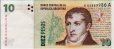 Argentinian 10 Pesos ND(2002): Front