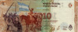 Argentinian 10 Pesos ND(2016): Reverse
