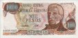 Argentinian 1,000 Pesos ND(1976-83): Front