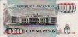 Argentinian 100,000 Pesos ND(1979-83): Reverse