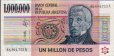 Argentinian 1,000,000 Pesos ND(1981-83): Front
