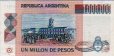 Argentinian 1,000,000 Pesos ND(1981-83): Reverse