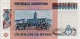 Argentinian 1,000,000 Pesos ND(1981-83): Reverse