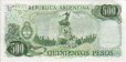Argentinian 500 Pesos ND(1977-82): Reverse