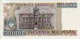 Argentinian 50,000 Pesos ND(1979-83): Reverse
