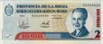 Argentine 2 Pesos of Rioja Province ND(2001): Front