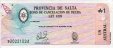 Argentinian 1 Austral of Salta Province (1987): Front