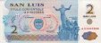 Argentine 2 Pesos of San Luis Province ND(2003): Front