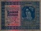 Austrian 1,000 Kronen (2-1-1922): Front