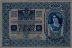 Austrian 1,000 Kronen (ND[1919]/2-1-1902): Reverse