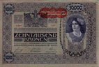 Austrian 10,000 Kronen (ND[1919]/2-11-1918): Front