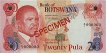20 Pula del Botswana ND(1982): Fronte