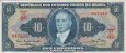Brazilian 10 Cruzeiros ND(1961): Front