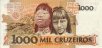 Brazilian 1,000 Cruzeiros ND(1991): Reverse