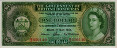 $1 dell'Honduras Britannico (1-5-1965): Fronte