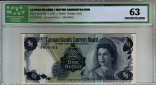 $1 delle Isole Cayman (1971): Fronte
