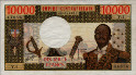 Centrafrican 10,000 Francs ND(1978): Front
