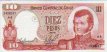 10 Pesos Cileni (1976): Fronte