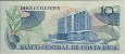 Costarican 10 Colones (21-8-1985): Reverse
