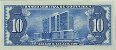 Costa Rican 10 Colones (30-6-1970): Reverse
