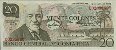 Costarican 20 Colones (10-7-1972): Front