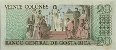 Costarican 20 Colones (10-7-1972): Reverse