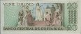 Costarican 20 Colones (26-4-1977): Reverse