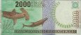 Costa Rican 2,000 Colones (30-7-1997/ND[2000]): Reverse