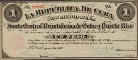 1 Peso Cubano (17-8-1869): Fronte