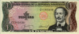 1 Peso d'Oro Dominicano (1987): Fronte