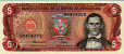 5 Pesos d'Oro Dominicano (1988): Fronte