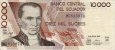10.000 Sucres Ecuadoregni (30-7-1988): Fronte