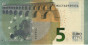 €5 Poroghesi di Draghi (2013): Retro