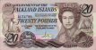 Isole Falkland £20 (1-10-1984): Fronte