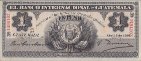 Guatemalan 1 Peso of Banco Internacional de Guatemala (5-4-1920): Front