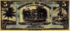 $5 delle Hawaii (1895/ND[1897]): Fronte