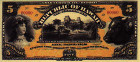$5 delle Hawaii (1895/ND[1899]): Fronte