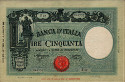 Italian Social Republic's 50 Lire (8-10-1943): Front