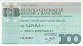 100 Lire Banca C. Steinhauslin & C. (5-7-1977): Front
