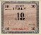 Italian 10 Lire (1943): Front