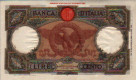 Italian 100 Lire (16-7-1940): Reverse