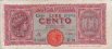 Italian 100 Lire (10-12-1944): Front