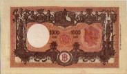 Italian 1,000 Lire (22-7-1946): Reverse