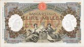 Italian 1,000 Lire (21-11-1939): Front
