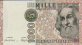 Italian 1,000 Lire (18-1-1988): Front
