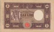 Italian 1,000 Lire (12-12-1942): Front