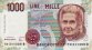 Italian 1,000 Lire (19-8-1998): Front